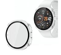 Wugongyan Case Compatible with Samsung Galaxy Watch 8 44mm Screen Protector Case Hard PC Full Protective Bumper Built-in Tempered Glass Film for Galaxy Watch 8 Accessories(Clear, 44mm)