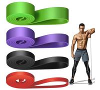 WuGU Resistance Bands Set, 4 Different Levels Exercise Band for Men Women, Pull up Bands of Gym, Workout Bands for Strength Training, Fitness Pilates, Yoga and Stretch Toning