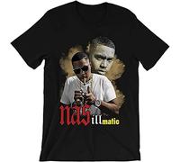 wugui NAS T-Shirt - Illmatic Stillmatic 90's Golden era Hip hop Boom bap Belly ATCQ Black Black XXL