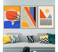 WUHBCZ Abstract Minimalist Sun Mountains Rivers Wall Canvas Painting Modern Poster Print Art Picture For Living Room Bedroom Home Decoration-60 * 70cm*3pcs (Unframed)