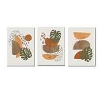 WUHBCZ Abstract Shapes Foliage Drawing Poster Botanical Wall Art Canvas Painting Modern Print Kitchen Bedroom Home Living Room Decoration-40 * 60cm*3pcs (Unframed)