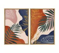 WUHBCZ Art Decor,Canvas Print Wall Art Retro Geometric Forest Plants Abstract Shapes Illustrations Modern Art Wall Pictures Bohemian for Living Room, Bedroom Decor-30 * 50cm*2PCS (No Frame)