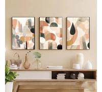 WUHBCZ Art Pictures-Boho Abstract Geometric Color Block Colorful Mid Century Modern Wall Art Posters Canvas Painting Print Picture Living Office Room Decor-40 * 60cm/3PCS (No Frame)