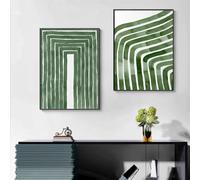 WUHBCZ Art Poster,Abstract Art Prints Stripe Pattern, Modern Simple, Canvas Painting, Suitable for The Living Office Room and Dining Room Porch Table Decor-(40 * 50cm)-2Pcs Unframed Print