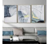 WUHBCZ Art Prints,Set of 3-Marble Stone Texture Abstract Wall Poster Canvas Art Print Modern Style Painting Minimalist Nordic Picture Living Room Office Home Decor-50 * 60cm/20 * 24inch (No Frame)