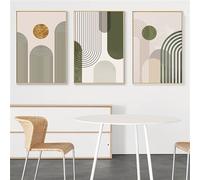 WUHBCZ Canvas Paints，3 Pieces-Boho Abstract Line Geometry Picture Canvas Painting Wall Art Minimalist Poster and Print Modern Home Living Bedroom Room Decor-60 * 80cm (Unframed)