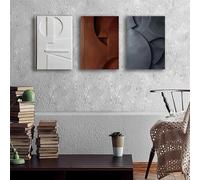 WUHBCZ Canvas Paints-Abstract Architectural Texture Irregular Wall Art Poster Modern Simple Wall Painting Picture Living Room Kitchen Office Home Decoration-60 * 70cm/3PCS (No Frame)