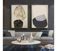 WUHBCZ Canvas Paints,Modern Abstract Irregular Geometry Canvas Painting Posters Nordic Industrial Art Picture for Living Room Bedroom Kitchen Office Home Decor-60 * 70cm*2PCS (No Frame)