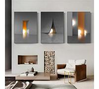 WUHBCZ Canvas Poster,Modern Gray Canvas Painting Abstract Neon Light Wall Art Posters and Prints Wall Art Pictures for Living Room Bedroom Home Decor-40 * 50cm-3Pcs (Unframed Print