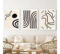 WUHBCZ Modern Simple Abstract Line Drawing Wall Art Canvas Painting Nordic Posters and Prints Wall Pictures for Living Room Office Bedroom Decor-50 * 70cm*3PCS (sans cadre)