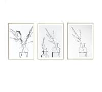 WUHBCZ Nordic Black White Plant Clear Water Bottle Illustration Posters and Prints Kitchen Wall Art Canvas Painting Decor Pictures Artwork-50 * 70cm*3pcs (Unframed)