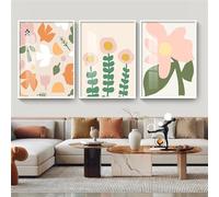 WUHBCZ Nordic Warm Cure Department Bedroom Bed Canvas Painting Modern Simple Dining Room Mural Small Fresh Living Room Kitchen Office Decorative-30 * 50cm*3PCS (sans cadre)