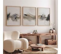 WUHBCZ Set of 3 Modern Abstract Landscape Wall Art Canvas Painting Nordic Posters And Prints Wall Pictures for Living Room Bedroom Office Home Decor-40x50cm (No Frame)