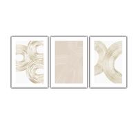 WUHBCZ Wall Art,Draw Circle with Multiple Arc Curves Abstract Canvas Print Nordic Poster Wall Pictures Wall Art Pictures Bedroom Bohemian Decor Artwork-40 * 60cm*3pcs (Unframed)