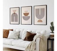 WUHBCZ Wall Picture，Abstract Minimalism Line Beige Posters Canvas Painting Bohemia Wall Art Print Pictures for Living Room Bedroom Interior Home Decoration-40 * 60cm-3Pcs (Unframed Print