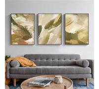 WUHBCZ Wall Picture，Abstract Nordic Color Paint Green Posters Print Modern Canvas Painting Wall Art Pictures for Bedroom Living Room Bedroom Home Decoration-50 * 60cm-3Pcs (Unframed Print