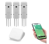 WUHGI Soil Test Kit Wireless Soil Moisture Meter Temperature Humidity Tester Plant Monitor IP67 Waterproof Detector for Garden Planting for Garden, Farm, Lawn Care