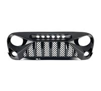 WUHHBPOL Centre Grill Panel Grill for Jeep Wrangler JK 2007 2008 2009 2010 2011 2012 2013 2014 2015 2016 2017 2018, Front Bumper Air Vent Outlet Grille Heatproof Front Bumper Grille