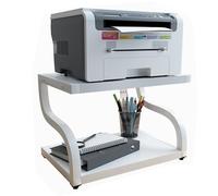 Wuhuarou Printer Stand with Storage,Laser Printer Copier Stand,Anti-Slip Heavy Duty,Tabletop Heavy Duty Rack, Modern Wooden Shelf for Office Home,White