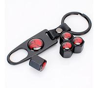 WUHUSHID 4Pcs/Set Car Auto Wheel Tyre Tire Stem Air Valve Caps Dust Covers Red Skull For Car/Motorcycle,Air Leakproof And Protection Your Valve Stem