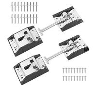 Wuidail 2Pcs RV Door Holder 304 Stainless Steel Thicker T-Style Entry Door Catch Latch for Camper, Travel Trailer, Cargo (Includes 18pcs Screws and 18pcs Blind Rivets)