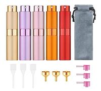 Wuiil Tekson 8 ml Travel Perfume Atomizer Refillable, Mini Cologne Spray Bottle Empty, Small Aftershave Portable Sprayer for Liquid Dispenser
