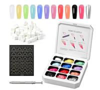WUIOWPPIC Pat Paint Nails Gel Palette Pat Pat Gel 12Color Gradient Nail Gel