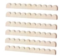 WUISOLQP 12 pcs Wood Wave Trim Edge Decorative, Cute Wooden Moulding Trim Unfinished Wooden Scalloped Moulding, for DIY Home Decor Cabinets Door Mirrors Furniture (40cm x 4cm, Unfinished Basswood)