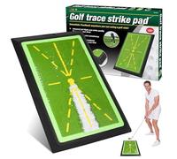 WUISOLQP Golf Practice Mat, Golf Hitting Mat for Outdoor/Indoor, Divot Board for Analysing Swing Path Feedback Detection Batting 12 * 17 INCH Golf Swing Mat Golf Training Mat for Beginners