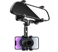 WUITIN Rearview Mirror Phone Holder for Car,360°Rotatable and Retractable Multifunctional Rear View Mirror Phone Holder,Four Corners Fixed Anti-Shake Design,for All Mobile Phones and All Car