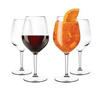WUITOKI Plastic Wine Glasses (Tritan), Set of 4, 51cl, Reusable, Unbreakable, Dishwasher Safe, BPA Free, Large, use: Party, Picnic, Camping, Events