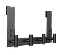 WUIVIUT Over The Glass Shower Door, Metal Shower Wall Mount Bath Hooks, Heavy Duty Rack Hooks for Robe, Towel (4 Hook, Fits 10mm Thick)