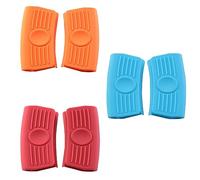 WUJENPEAHT 3 Pairs Silicone Assist Handle Holder Pan Handle Heat Protector Pan Handle Cover Grips Providing More Safety for Moving The Hot Pot to Help Prevent It from Falling