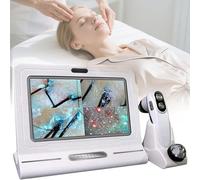 Wujgbnhg Skin Diagnosis Hair Analyzer,Scalp Detector Follicle,11inch 50X 200X DualHeads,for Scalp & Skin Analysis,Digital Microscope,Hair Follicle Analysis Machine,for Home Salon Use