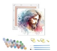 WUJIEJ Paint by Numbers Kit for Adults,DIY Easy Painting Kits on Canvas with Wooden Framed, Small Color by Numbers Acrylic,Adult Paint by Number for Gifts,Home Wall Decor (Man)