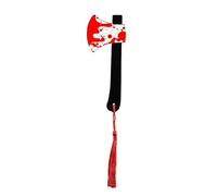 WUJIHE 1Pcs Knife Clear Acrylic Bookmark with Tassel, Halloween Themed Series Chopper Saw with Blood, Halloween for Bookworms(SQ0371)