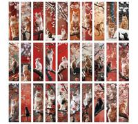 WUJIHE 30pcs Palace Museum and Cat Bookmarks Cartoon Cute Reading Pages Book Markings Card Student Supplies Gift Bookmarks