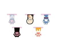 WUJIHE 5PCS Cute Cat Paws Magnetic Bookmark Book Marking Page Clip DIY Student Stationery Creative Gifts