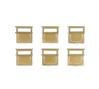 WUJIHE 6pcs/Set Retro Brass Bookmark Index File Copper Metal Bookmarks Label Clip for Midori Traveler's Notebook Vintage Stationery