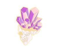 WUJIHE Halloween Skull Gem Ore Metal Enamel Pins Colorful Romance To Death Brooches Clothes Cartoon Pins Party Jewelry Gifts(Style 4)