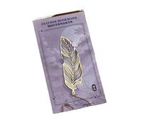 WUJIHE Retro Feather Metal Bookmark Book Accessories Marque Page Bookmark Separador De Libro Cute Stationery Marcapaginas Bookmarks(Blue)
