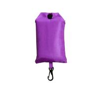 WUJIHE Simple Solid Color Large Capacity Supermarket Foldable Shopping Bag Storage Bag Light And Portable Eco-friendly Bag Hand-held(PURPLE)