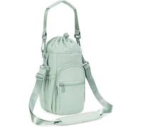 WUJIHE Water Bottle Holder with Strap 32oz 40oz 16 64oz Water Bottle Holder with Strap Insulated Water Bottle Carrier Sling Bag(Green)