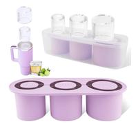 WUJUN Ice Cube Tray for Stanley Cup Purple 40Oz Tumbler