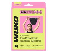 WUKA Teen Stretch Period Pants Seamless Midi Brief, Size 2, 12-16 Years 1 Unit
