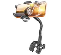 Wukanleng Gooseneck Phone Holder, Flexible Long Arm Cell Phone Mount Clamp for Treadmill, Wheelchair, Stroller, Spin Bike, Gym Bicycle, Boat, Mic Stand, Indoor Cycling Bike, Compatible with 4~7" Phone