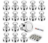Wukong 16 Pack Magnet Strong, 16×20mm Whiteboard Magnets, Notice Board Magnets for Fridge and Office