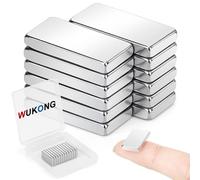 Wukong 20x10x3mm Strong Magnets, 12 Pack Bar Magnet, Square Magnet for Whiteboards, Fridge, Project, Noticeboard or DIY Office