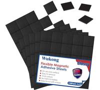 Wukong 25 x 25 mm Self-Adhesive Magnetic Plates, Pack of 150, 3M Adhesive, Self-Adhesive Magnets, Flat Magnets, Flexible Magnetic Film, Self-Adhesive for Photos and More