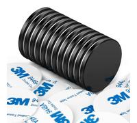 Wukong 32×3mm Adhesive Magnets, 12 Pack Black Magnets Strong, Super Strong Magnet Large for Whiteboard, Wooden Boards and Tiles